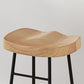 Wood Modern Bar Stool Backless Natural Contoured Seat Stool with Iron Legs Clearhalo 'Bar Furniture' 'Bar Stools' 'bar_stools' 'furn' 'furn_bar_stools' 'furniture_bar_stools' 'Kitchen & Dining Furniture' 'kitchen&dining_furn' 'kitchen' 'kitchen_furn' Furniture' 1200x1200_acb65543-3f56-4b35-aaa9-f89b75a7a02b
