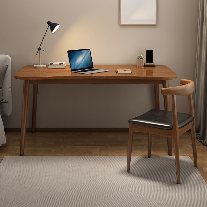 23,62 "W Curbe Writing Desk 1 étagère bureau de bureau en bois avec base de Parsons