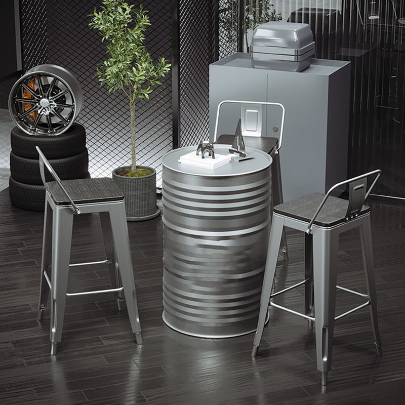 Industrial Silver Counter Stools Iron Wooden Bar Bristol Stools with Square Seat Clearhalo 'Bar Furniture' 'Bar Stools' 'bar_stools' 'furn' 'furn_bar_stools' 'furniture_bar_stools' 'Kitchen & Dining Furniture' 'kitchen&dining_furn' 'kitchen' 'kitchen_furn' Furniture' 1200x1200_acba4fb9-3188-49bb-ac48-9531a1c5c3a0