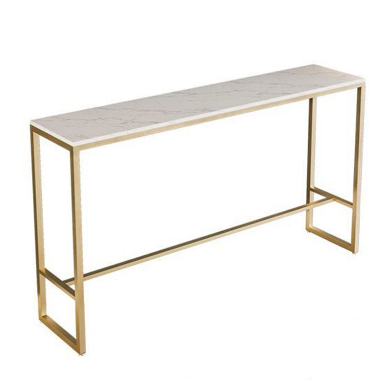 Faux Marble Bistro Bar Table Rectangle Trestle Bar Table for Living Room Clearhalo 'Bar Furniture' 'Bar Tables' 'bar_tables' 'furn' 'furn_bar_tables' 'Furniture' 'Kitchen & Dining Furniture' 1200x1200_acbb4fa1-922e-44fe-ad29-34cacab550a5