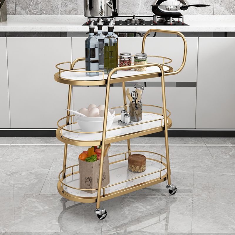 Modern 32.28"H Rolling Prep Table Metal Prep Table for Home Use Clearhalo 'furn' 'furn_kitchen_islands_carts' 'Furniture' 'Kitchen & Dining Furniture' 'Kitchen Islands & Carts' 'kitchen_islands_carts' 1200x1200_acbc3044-b40b-448c-81ec-61ce4bd63392