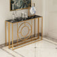 12 "W Glam Stone Console Tavolo Rettangolo Accente astratto Tavolo per Hall