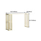 Glam Iron Bar Dining Table White Faux Marble Top Rectangle Indoor Bistro Table with Shelf Clearhalo 'Bar Furniture' 'Bar Tables' 'bar_tables' 'furn' 'furn_bar_tables' 'Furniture' 'furniture_bar_tables' 'Kitchen & Dining Furniture' 1200x1200_acbe22e7-1cf0-476f-adcb-e7d143225b45
