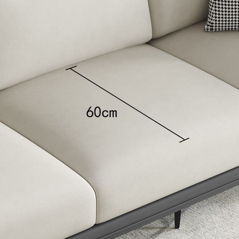 Contemporary Faux Leather Tuxedo Arm Standard Sofa with Bolster Pillows Clearhalo 'furn' 'furn_sofas' 'Furniture' 'furniture_sofas' 'kitchen' 'kitchen_sofas' 'Living Room Furniture' 'Sofa' 'sofas' 1200x1200_acc0795a-095a-4d9e-b264-47161923cdce