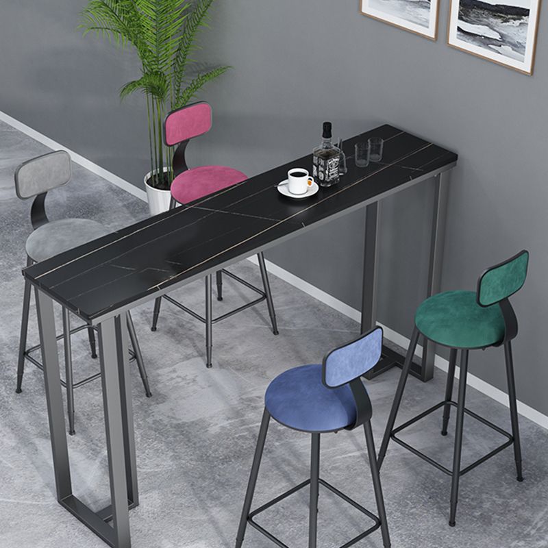 Taburetes de barras de metal taburetes de barra sin brazo con base de metal negro