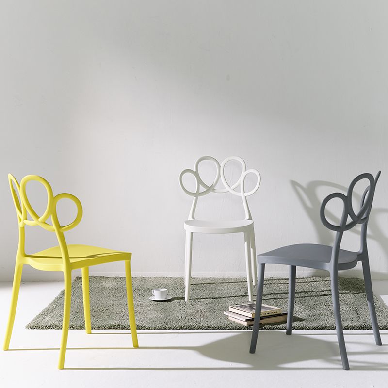 Minimalist Plastic Dining Armless Chair Open Back Dining Side Chair Clearhalo 'Dining Chairs' 'Dining Tables & Seating' 'dining_chair' 'furn' 'furn_dining_chair' 'Furniture' 'furniture_dining_chair' 'Kitchen & Dining Furniture' 1200x1200_acc17d55-e6bf-45fb-9515-0e56e1de1a1a