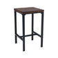 Modern Squared Bar Dining Table Indoor Wood Bar Height Table with Iron Base 42-Inch Top Clearhalo 'Bar Furniture' 'Bar Tables' 'bar_tables' 'furn' 'furn_bar_tables' 'Furniture' 'furniture_bar_tables' 'Kitchen & Dining Furniture' 1200x1200_acc21077-810f-4e78-8769-ac6d3a66a0c0