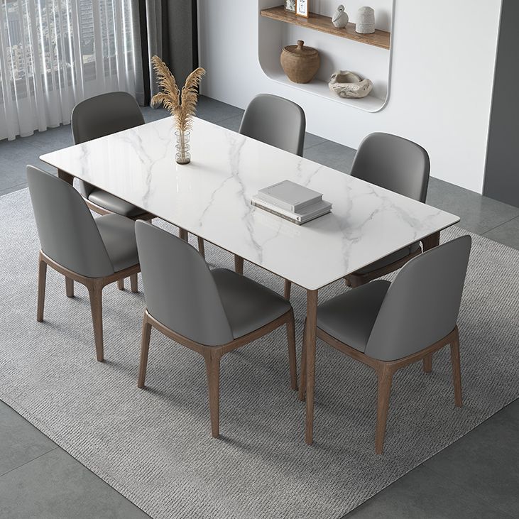 Sintered Stone Rectangle White Table Kitchen Table with Wooden Base and 4 Legs Clearhalo ' dining_table' 'Dining Tables & Seating' 'Dining Tables' 'furn' 'furn_dining_table' 'Furniture' 'furniture_dining_table' 'Kitchen & Dining Furniture' 'kitchen&dining_furn' 'kitchen' 'kitchen_dining_table' 1200x1200_acc2c2bd-25b6-43b8-92a8-68cd04410dc9