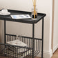 Glam Open Storage Accent Table Nightstand Antique Finish Bed Nightstand with 2 Shelves Clearhalo 'Bedroom Furniture' 'furn' 'furn_night_stand' 'Furniture' 'night_stand' 'Nightstands' 1200x1200_acc3cce1-099a-4dc9-ab65-5eb6be3e9869