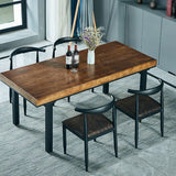 Industrial 1/2/5/7 Pieces Dining Set Solid Wood Dining Table with Leather Chairs Clearhalo 'Dining Room Sets' 'Dining Tables & Seating' 'dining_room_set' 'furn' 'furn_dining_room_set' 'Furniture' 'furniture_dining_room_set' 'Kitchen & Dining Furniture' 'kitchen&dining_furn' 'kitchen' 1200x1200_acc3e83c-9b83-4fe1-951b-a4146f50c6d7