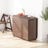 Mid-Century Modern Dining Table Rectangle Solid Wood Drop-Leaf Dining Table Clearhalo ' dining_table' 'Dining Tables & Seating' 'Dining Tables' 'Furniture' 'furniture_dining_table' 'Kitchen & Dining Furniture' 'kitchen&dining_furn' 'kitchen' 'kitchen_dining_table' 1200x1200_acc49f74-92ae-4fc6-a6c8-94b492354f04