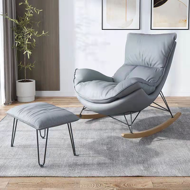 Balcony and Bedroom Rocker Chair Modern Minimalist Lazy Chair Clearhalo 'Chairs & Seating' 'furn' 'furn_rocking_chairs' 'Furniture' 'Living Room Furniture' 'Rocking Chairs' 'rocking_chairs' 1200x1200_acc4cc97-9e00-4e2e-9516-694acc846f30