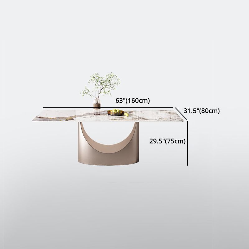 Luxury Sintered Stone Dining Set Rectangle 1/4/5/7/9 Pieces Dining Room Table Set Clearhalo 'Dining Room Sets' 'Dining Tables & Seating' 'dining_room_set' 'furn' 'furn_dining_room_set' 'Furniture' 'furniture_dining_room_set' 'Kitchen & Dining Furniture' 1200x1200_acc51fb5-e67e-49f7-9d03-566737dc6be2