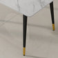 Glam Sintered Stone Kitchen Dining Table White Kitchen Dining Table with 4 Legs Base Clearhalo ' dining_table' 'Dining Tables & Seating' 'Dining Tables' 'furn' 'furn_dining_table' 'Furniture' 'furniture_dining_table' 'Kitchen & Dining Furniture' 'kitchen&dining_furn' 'kitchen' 'kitchen_dining_table' 1200x1200_acc59d18-5572-41c4-b189-0c6478d64800