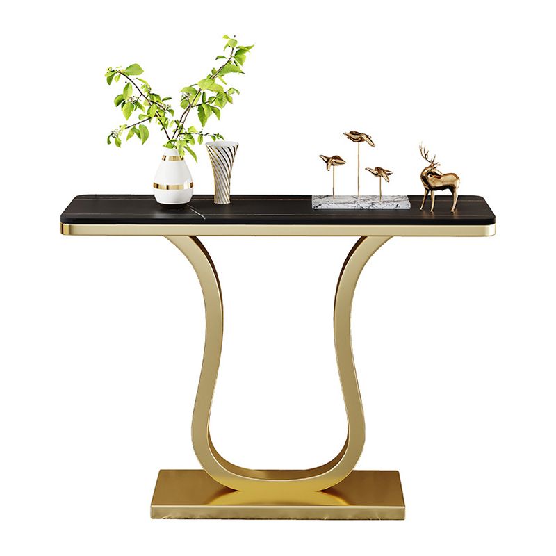 Mesa de acento de consola rectángulo Tabla de sofá de consola de acabado antiguo en piedra
