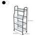 Contemporary Standard Bookshelf Open Back Metal Bookcase with Shelves