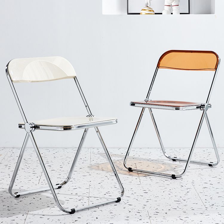 Contemporary Metal Dining Armless Chair Open Back Single Dining Side Chair Clearhalo ' kitchen&dining_furn' 'Dining Chairs' 'Dining Tables & Seating' 'dining_chair' 'furn' 'furn_dining_chair' 'Furniture' 'furniture_dining_chair' 'Kitchen & Dining Furniture' 'kitchen' 1200x1200_acc7351b-9caa-4d2d-b8b2-27721d2c698b