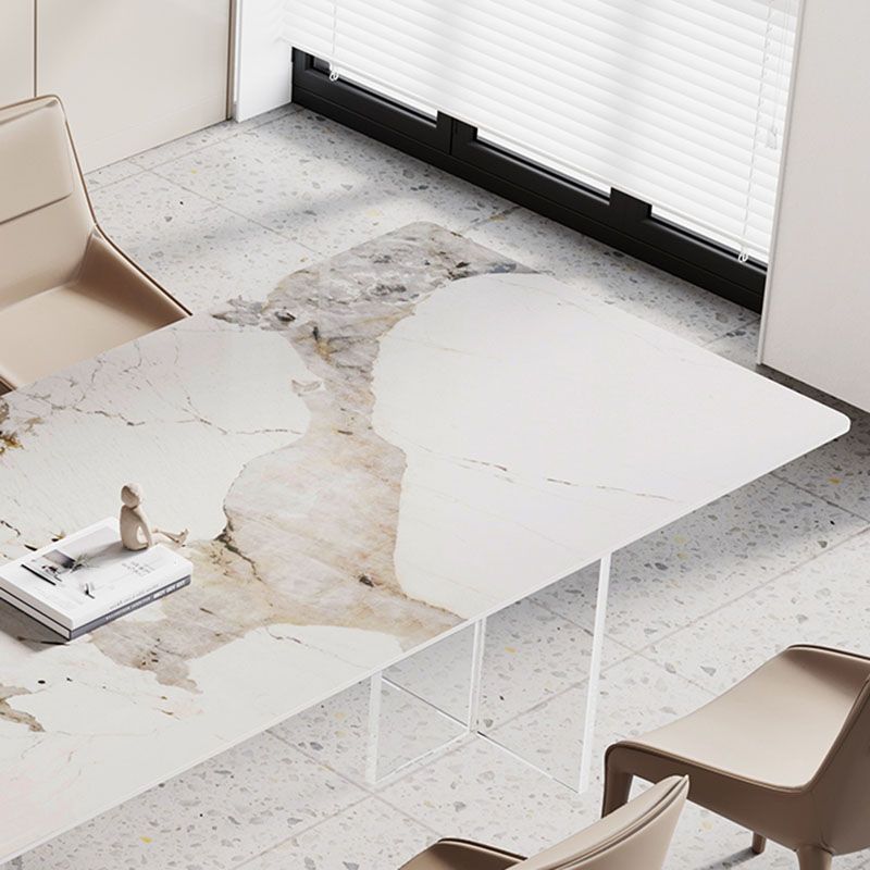 Modern Sintered Stone Dining Table Acrylic Dinner Room Kitchen Table Clearhalo 'Dining Tables & Seating' 'Dining Tables' 'dining_table' 'furn' 'furn_dining_table' 'Furniture' 'furniture_dining_table' 'Kitchen & Dining Furniture' 'kitchen' 'kitchen_dining_table' 1200x1200_acc8f1b7-1d22-4edb-aa3b-04d2212d7833