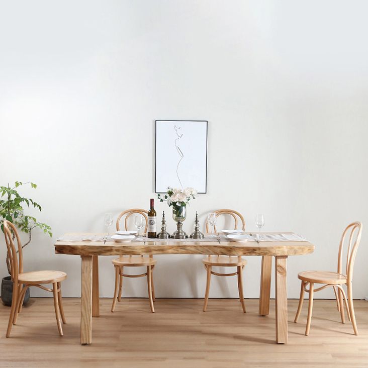 Rectangle Pine Solid Wood Table Minimalist Dining Table with 4 Legs for Restaurant Clearhalo ' dining_table' 'Dining Tables & Seating' 'Dining Tables' 'furn' 'furn_dining_table' 'Furniture' 'furniture_dining_table' 'Kitchen & Dining Furniture' 'kitchen&dining_furn' 'kitchen' 'kitchen_dining_table' 1200x1200_acc905ff-a9e9-4739-99ba-3c52e14a70c7