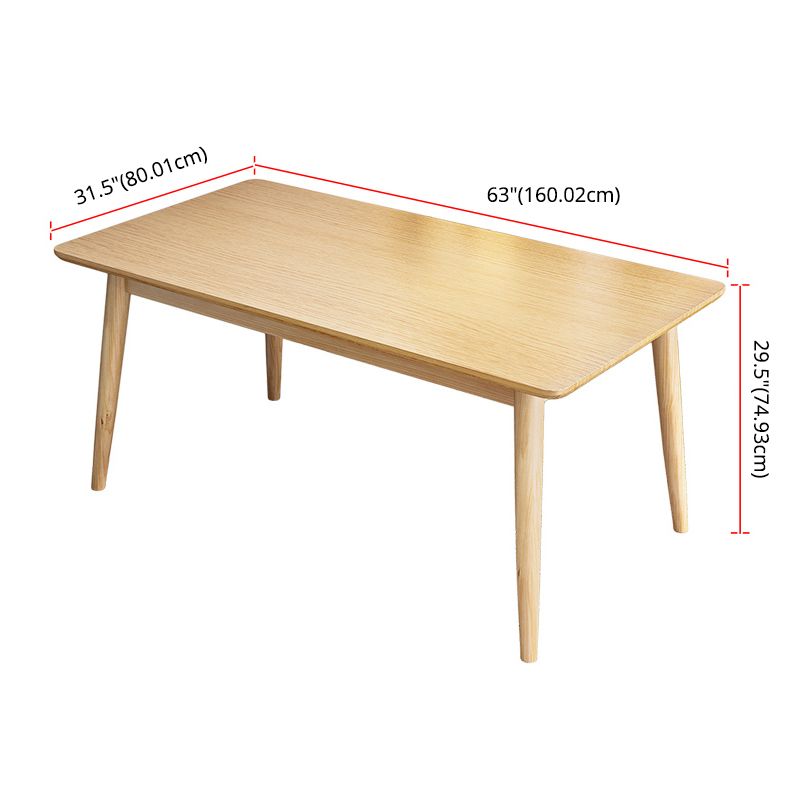 Minimalist Khaki Standard Dining Set Solid Wood Rectangle Shape Dining Set with 4 Legs Table Clearhalo 'Dining Room Sets' 'Dining Tables & Seating' 'dining_room_set' 'furn' 'furn_dining_room_set' 'Furniture' 'furniture_dining_room_set' 'Kitchen & Dining Furniture' 'kitchen&dining_furn' 'kitchen' 1200x1200_acc94402-ab87-4a2c-98a2-bbf3d5c7e3cf