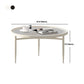 Contemporary Glass 3 Legs Coffee Table with Round Top Bunching Tables
