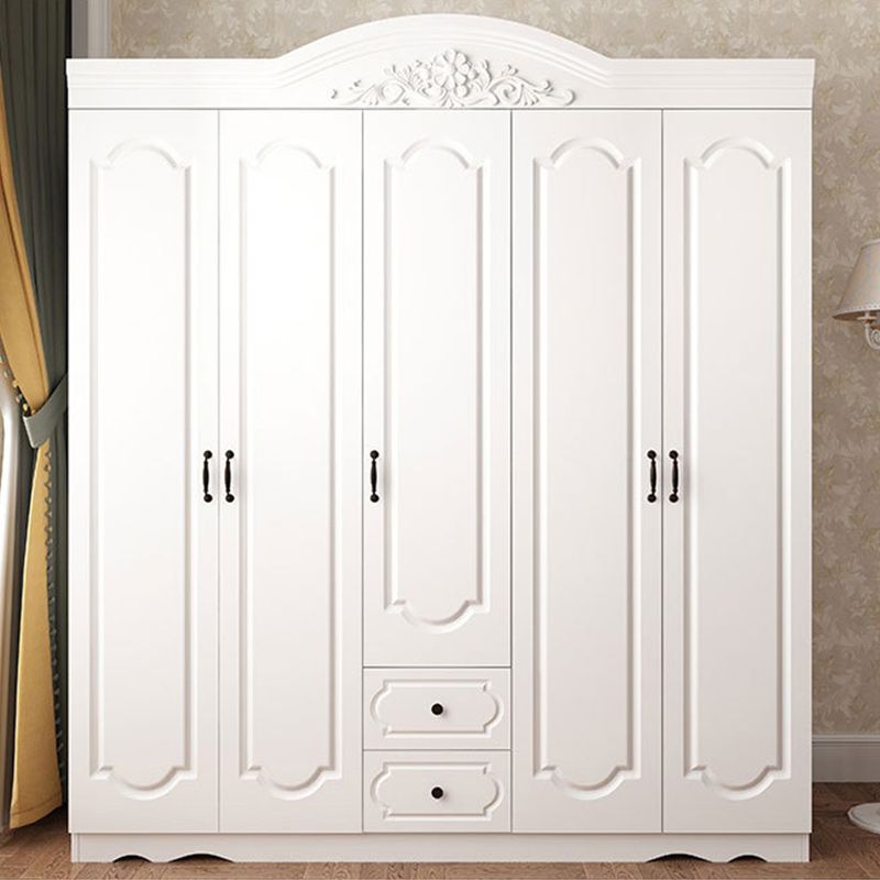 Franse landkledingkast Wood Soft Close Door Garderobe Closet met 2 la