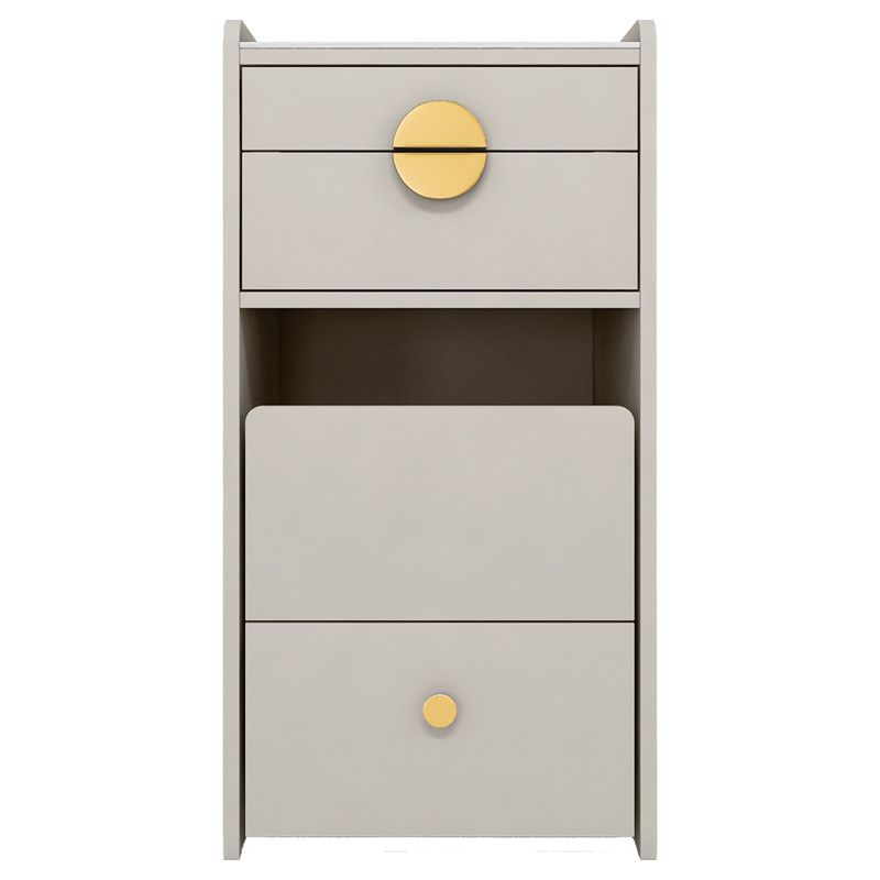 Table de bureau de vanité de maquillage blanc / gris moderne comptoir de maquillage en bois