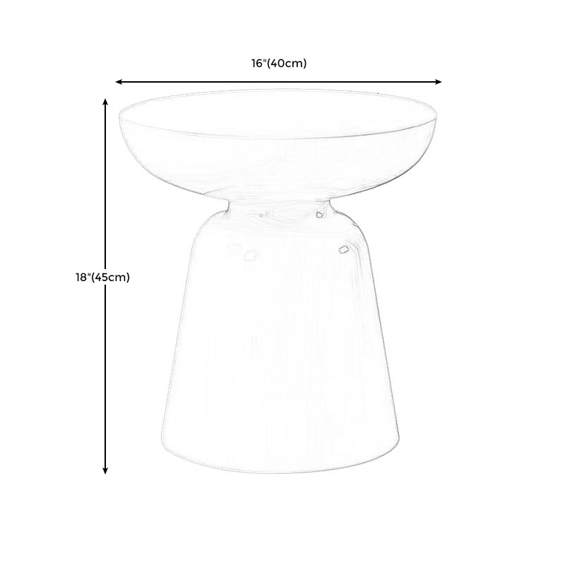 15.75" W x 15.75"D  x 17.72" H Side End Table Round Pedestal Side Table