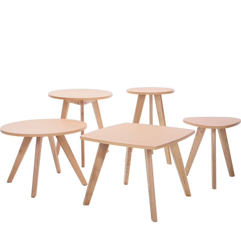 Contemporary Wooden Cocktail Table Round / Square / Triangle Top Coffee Table Clearhalo 'Coffee & Accent Tables' 'Coffee Tables' 'coffee_tables' 'furn' 'furn_coffee_tables' 'Furniture' 'Living Room Furniture' 1200x1200_accbbf01-af16-4bed-9117-e38f8a85e9e0