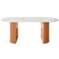 Minimalist Oval Shape White Dining Table Standard Sintered Stone Dining Table for Kitchen Clearhalo ' dining_table' 'Dining Tables & Seating' 'Dining Tables' 'furn' 'furn_dining_table' 'Furniture' 'furniture_dining_table' 'Kitchen & Dining Furniture' 'kitchen&dining_furn' 'kitchen' 'kitchen_dining_table' 1200x1200_accddaa0-5c56-451a-90f7-2f44c140ee7f