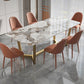 Nordic 1/4/5/6/7 Pieces Dining Set Sintered Stone Dining Table with Leather Chairs Clearhalo 'Dining Room Sets' 'Dining Tables & Seating' 'dining_room_set' 'furn' 'furn_dining_room_set' 'Furniture' 'furniture_dining_room_set' 'Kitchen & Dining Furniture' 'kitchen&dining_furn' 'kitchen' 1200x1200_acce5cd7-13bc-437a-9727-54b6ef9fdbbf
