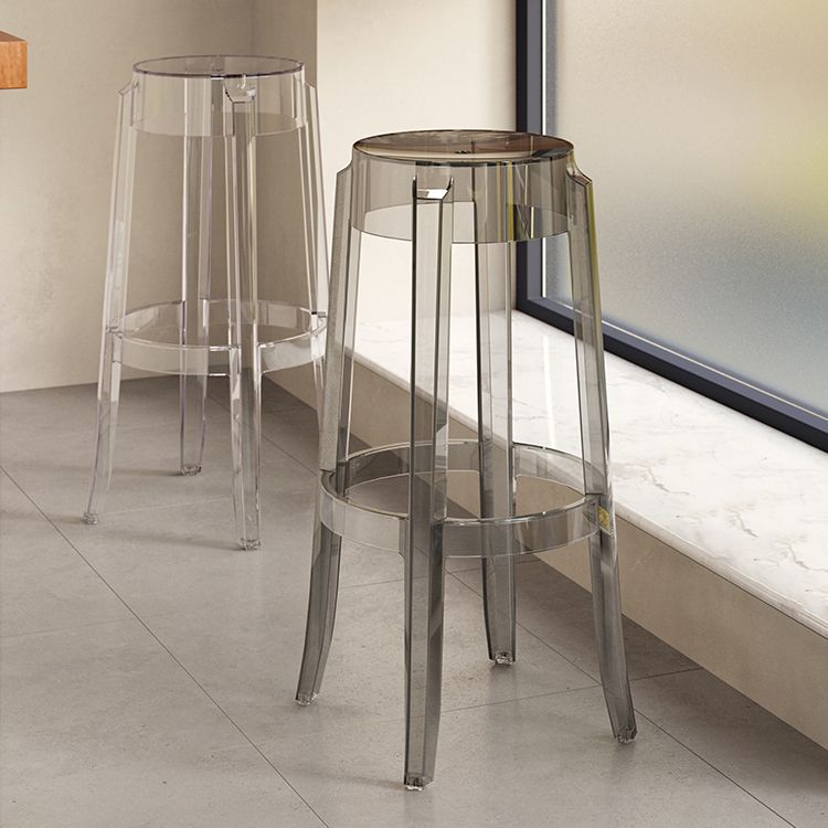 Contemporary Plastic Backless Counter High Stool with 4 Legs Clearhalo 'Bar Furniture' 'Bar Stools' 'bar_stools' 'furn' 'furn_bar_stools' 'Furniture' 'Kitchen & Dining Furniture' 1200x1200_accee6e0-98d9-41bb-9310-cb6489318969