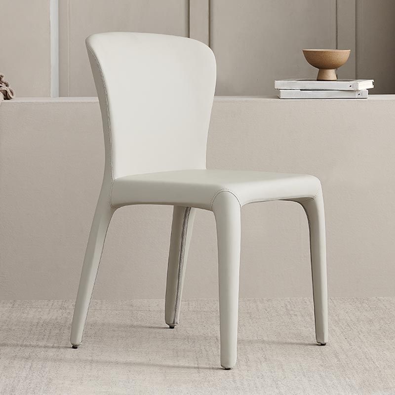 Chaise latéral rembourrée chaise latéral en cuir pour salle à manger