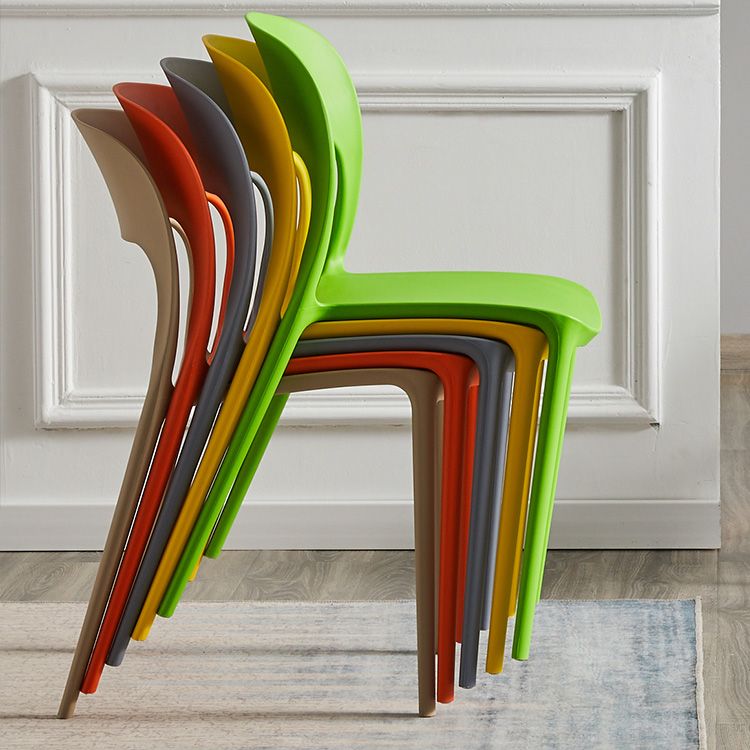 Plastic Contemporary Kitchen Chair Open Back Dining Room Side Chair Clearhalo 'Dining Chairs' 'Dining Tables & Seating' 'dining_chair' 'Furniture' 'furniture_dining_chair' 'Kitchen & Dining Furniture' 1200x1200_acd00e27-145f-496c-adf9-e5e48303b1e5