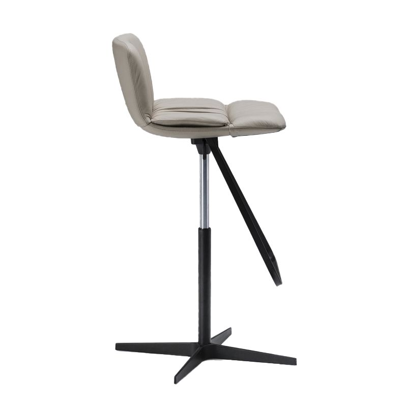Industrial Style Rotatable Bar Stool Leather Counter Bar Stool for Home Clearhalo 'Bar Furniture' 'Bar Stools' 'bar_stools' 'furn' 'furn_bar_stools' 'Furniture' 'Kitchen & Dining Furniture' 1200x1200_acd0e6de-0dbd-4571-94c9-548167563602