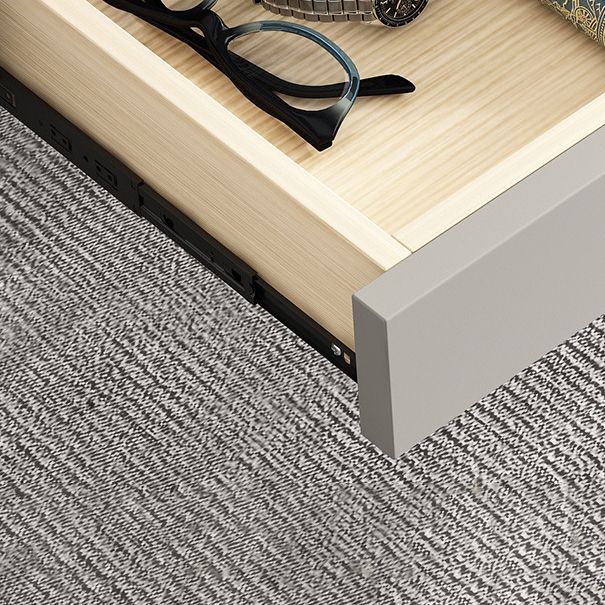 Moderner Steinkrümmungstisch 23.62 "großer grauer Schreibtisch mit 2 Schubladen