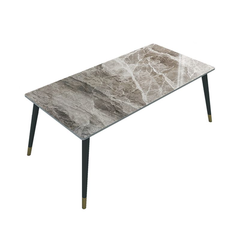 Sintered Stone Top Dining Table in Grey Industrial Indoor Table with 4 Legs Clearhalo 'Dining Tables & Seating' 'Dining Tables' 'dining_table' 'furn' 'furn_dining_table' 'Furniture' 'Kitchen & Dining Furniture' 1200x1200_acd6a77a-84d2-416c-ad54-367859b6eaf2