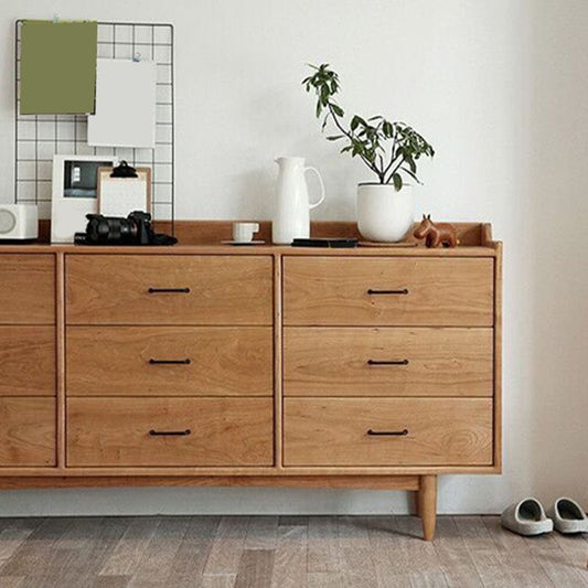 Rettangolo di stoccaggio in legno Sideboard laterale della fattoria con cassetti