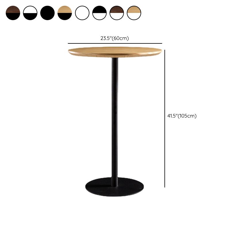Solid Wood Pub Table 41-inch Bar Height Industrial Round Bar Table for Indoor Clearhalo 'Bar Furniture' 'Bar Tables' 'bar_tables' 'furn' 'furn_bar_tables' 'Furniture' 'Kitchen & Dining Furniture' 1200x1200_acd74102-b91f-4afe-8164-49d2f1dfa83c