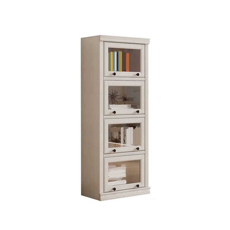 Contemporary Engineered Wood Bookcase White Standard Shelf with Doors Clearhalo 'Bookcases' 'furn' 'furn_bookcases' 'Furniture' 'Office Furniture' 1200x1200_acd750b7-2f20-4dee-8a53-6973119409b8