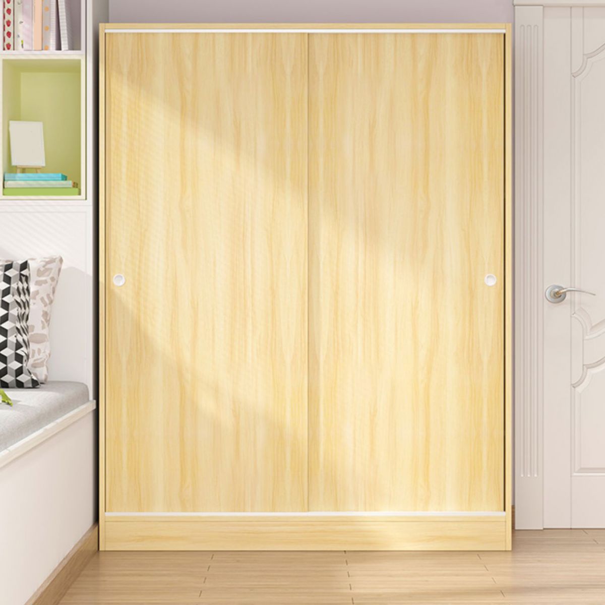 Contemporary Wardrobe Cabinet Sliding Storage Cabinet for Home