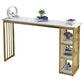 Rectangle Bar Dining Table Contemporary Bar Table with Gold Sled Base Clearhalo 'Bar Furniture' 'Bar Tables' 'bar_tables' 'furn' 'furn_bar_tables' 'Furniture' 'furniture_bar_tables' 'Kitchen & Dining Furniture' 1200x1200_acd8c3af-d8ff-4edf-914f-db8701e457e8