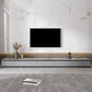 Console multimediale in finto legno Console TV grigia contemporanea con cassetti