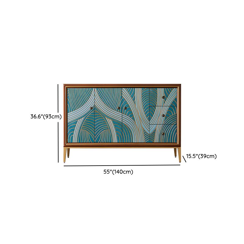 Cassa in legno di stoccaggio in stile glam con cassetti a chiusura morbida per la casa