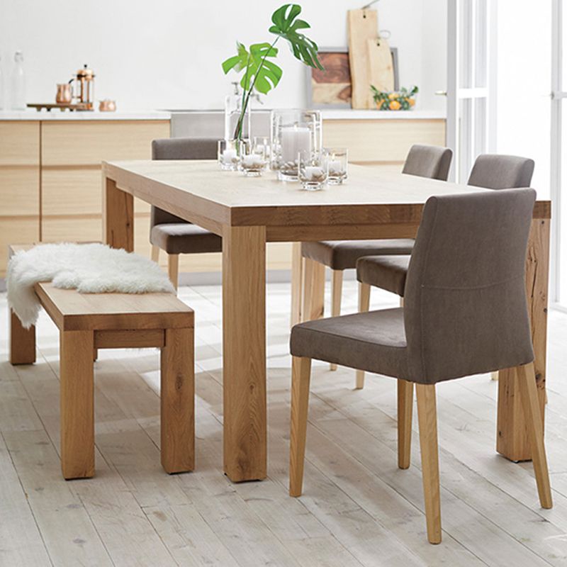 Rectangle 4 Legs Dining Table Medieval Modern Style Wood Table for Kitchen Clearhalo 'Dining Tables & Seating' 'Dining Tables' 'dining_table' 'furn' 'furn_dining_table' 'Furniture' 'Kitchen & Dining Furniture' 1200x1200_acdabccd-1e76-4838-9345-4ad9461fae79