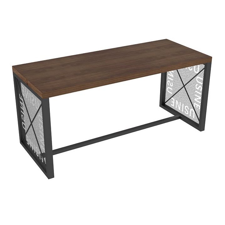 Industrial Dining Room Table Pine Solid Wood Table with Black Trestle Base Clearhalo ' dining_table' 'Dining Tables & Seating' 'Dining Tables' 'furn' 'furn_dining_table' 'Furniture' 'furniture_dining_table' 'Kitchen & Dining Furniture' 'kitchen&dining_furn' 'kitchen' 'kitchen_dining_table' 1200x1200_acdb2762-c2e1-4909-a319-d4ec26f623fb