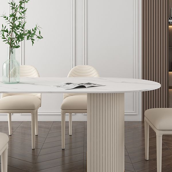 Metal Modern Oval Dining Table Sintered Stone Table for Dining Room and Kitchen Clearhalo ' dining_table' 'Dining Tables & Seating' 'Dining Tables' 'furn' 'furn_dining_table' 'Furniture' 'furniture_dining_table' 'Kitchen & Dining Furniture' 'kitchen&dining_furn' 'kitchen' 'kitchen_dining_table' 1200x1200_acdb9dd2-dc5a-4af4-bcb7-b52cc7515f5b