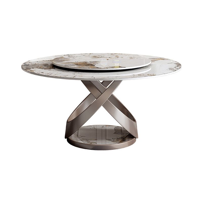 Modern 1/4/5 Pieces Dining Set Round Sintered Stone Dining Table for Dining Room Clearhalo 'Dining Room Sets' 'Dining Tables & Seating' 'dining_room_set' 'furn' 'furn_dining_room_set' 'Furniture' 'furniture_dining_room_set' 'Kitchen & Dining Furniture' 'kitchen&dining_furn' 'kitchen' 1200x1200_acdcf61c-c7d3-4b7f-8d48-b729eb689433