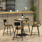 Wood Top Cocktail Bar Table Industrial Style Metal Base Bar Height Table for Coffee Shop Clearhalo 'Bar Furniture' 'Bar Tables' 'bar_tables' 'furn' 'furn_bar_tables' 'Furniture' 'furniture_bar_tables' 'Kitchen & Dining Furniture' 'kitchen&dining_furn' 'kitchen' 1200x1200_acdeb039-f4ec-4088-86eb-119e851452c5