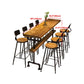 Solid Wood Bar Table Industrial Bar Dining Table with Black Base Clearhalo 'Bar Furniture' 'Bar Tables' 'bar_tables' 'furn' 'furn_bar_tables' 'Furniture' 'Kitchen & Dining Furniture' 1200x1200_acdef3f3-7b49-4f3f-a885-a08f2b810767